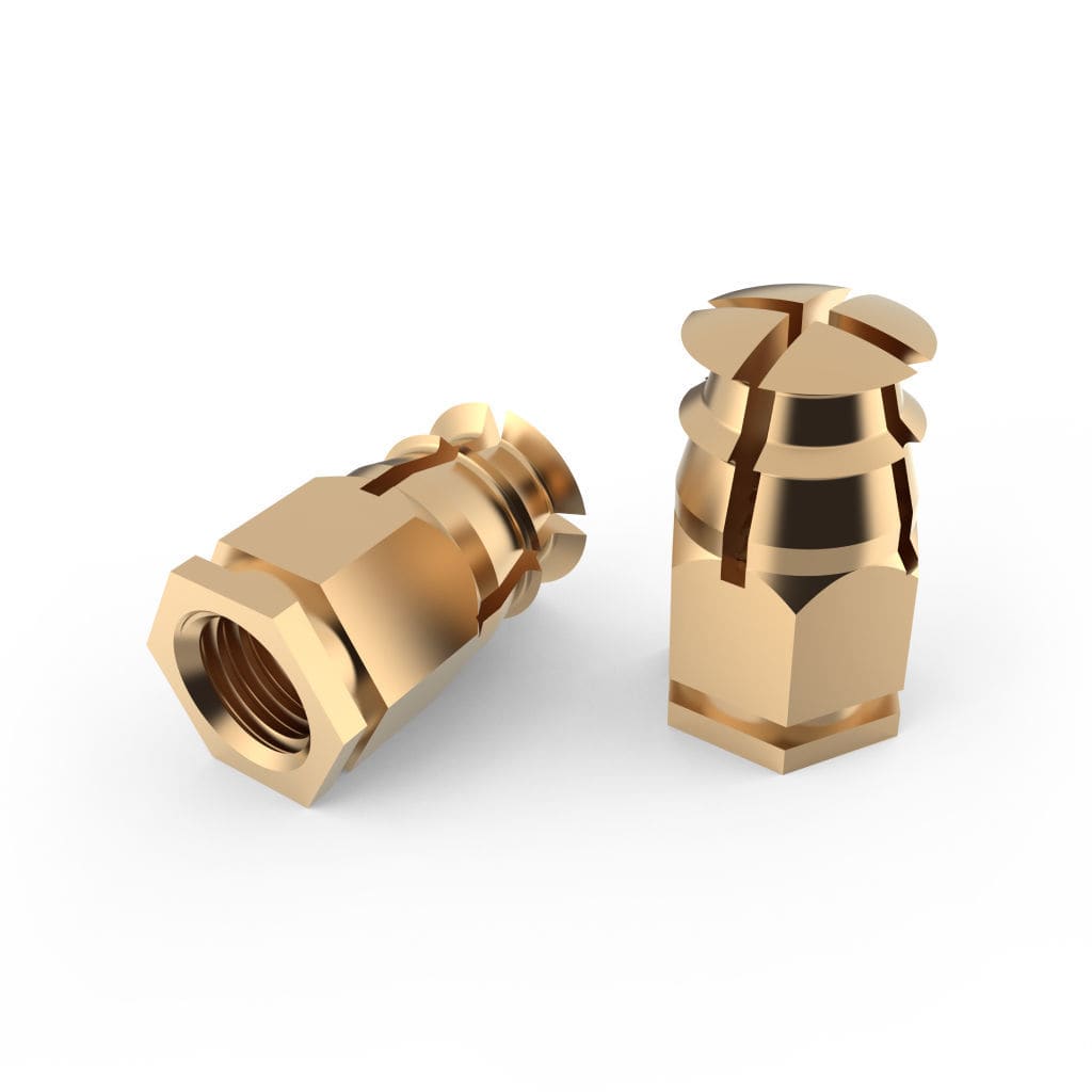 Threaded insert ESPANDNUT Specialinsert s.r.l. expanding / brass