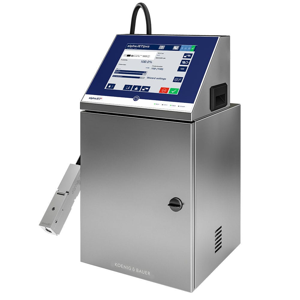 Continuous inkjet printer alphaJET5 HSM Koenig & Bauer Coding GmbH