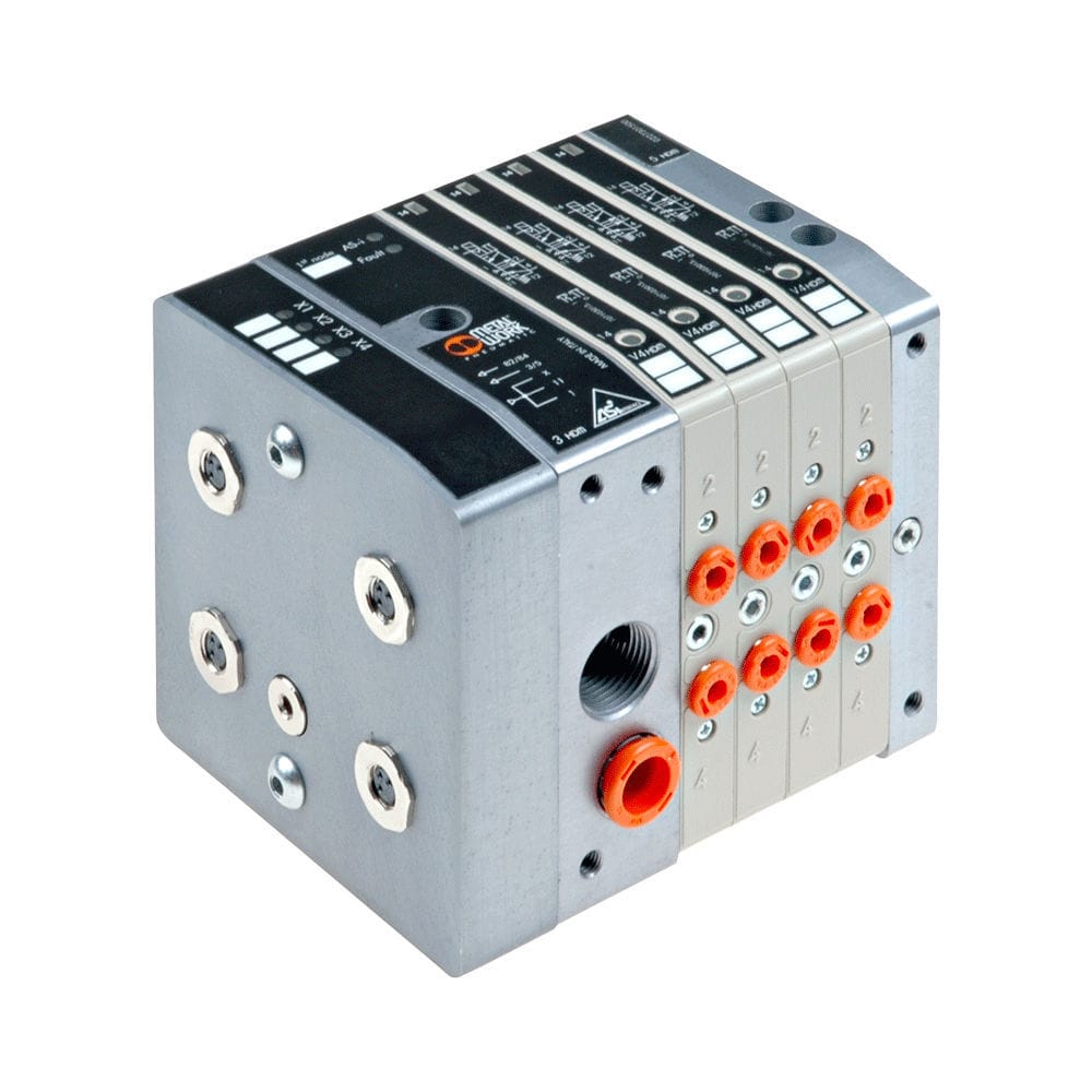 Pneumatic distribution block HDM series METAL WORK fieldbus