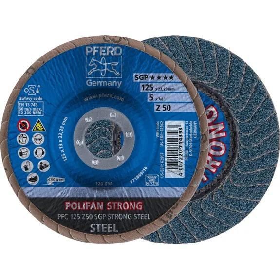 Finishing flap disc - PFC 125 Z 50 SGP - PFERD - polishing
