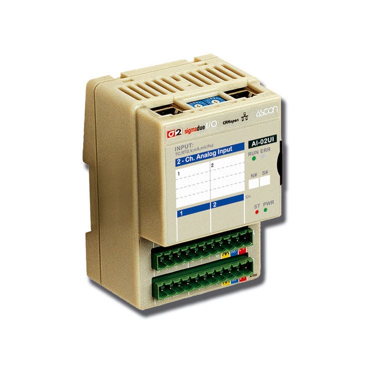 Analog I O module - AI-02UI - ASCON TECNOLOGIC - CANopen / 2 analog ...