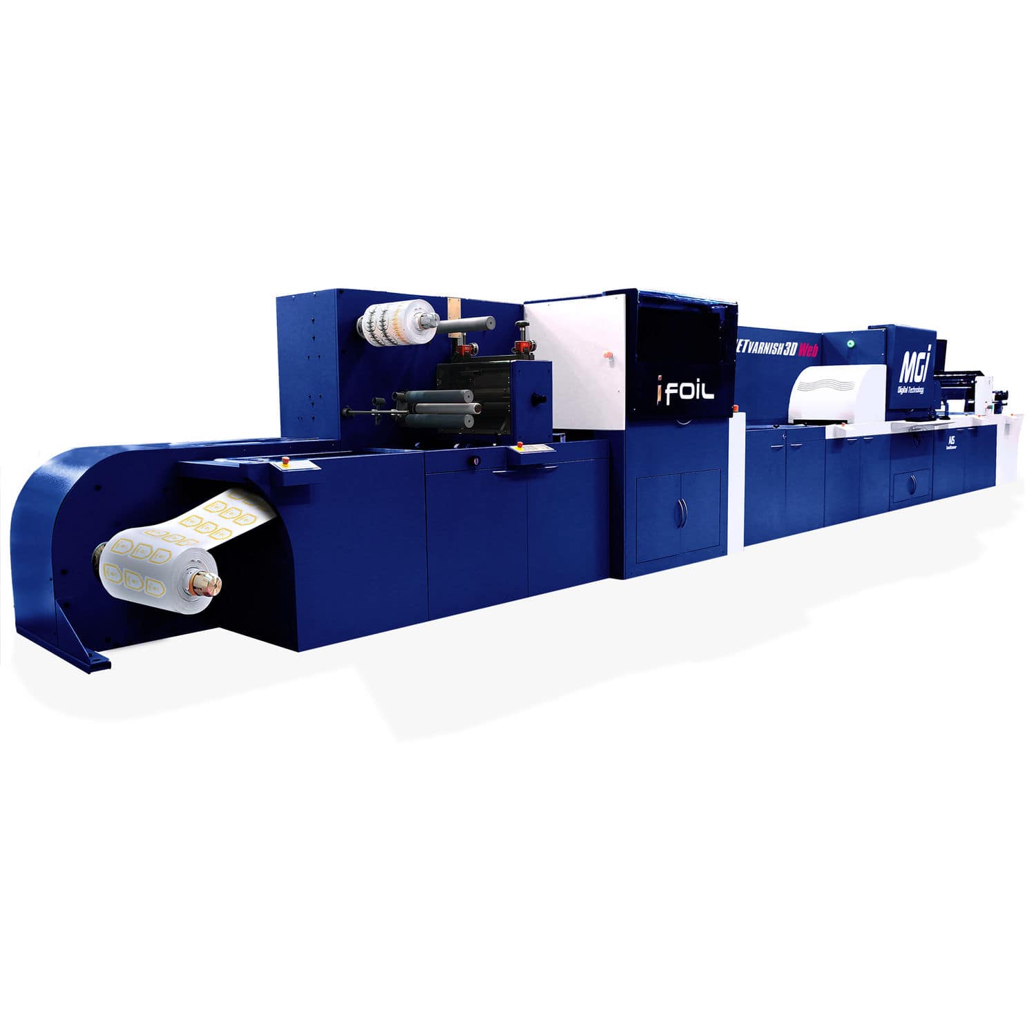 Film coater JETvarnish 3D  MGI Digital Graphic Technology UV / cardboard / for paper