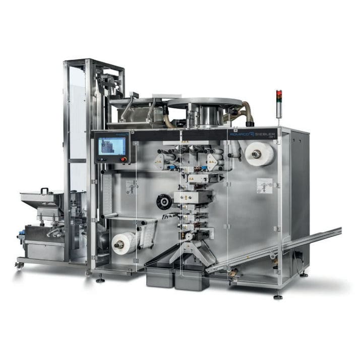 Servodriven packaging machine HM 1 series Romaco Group compact