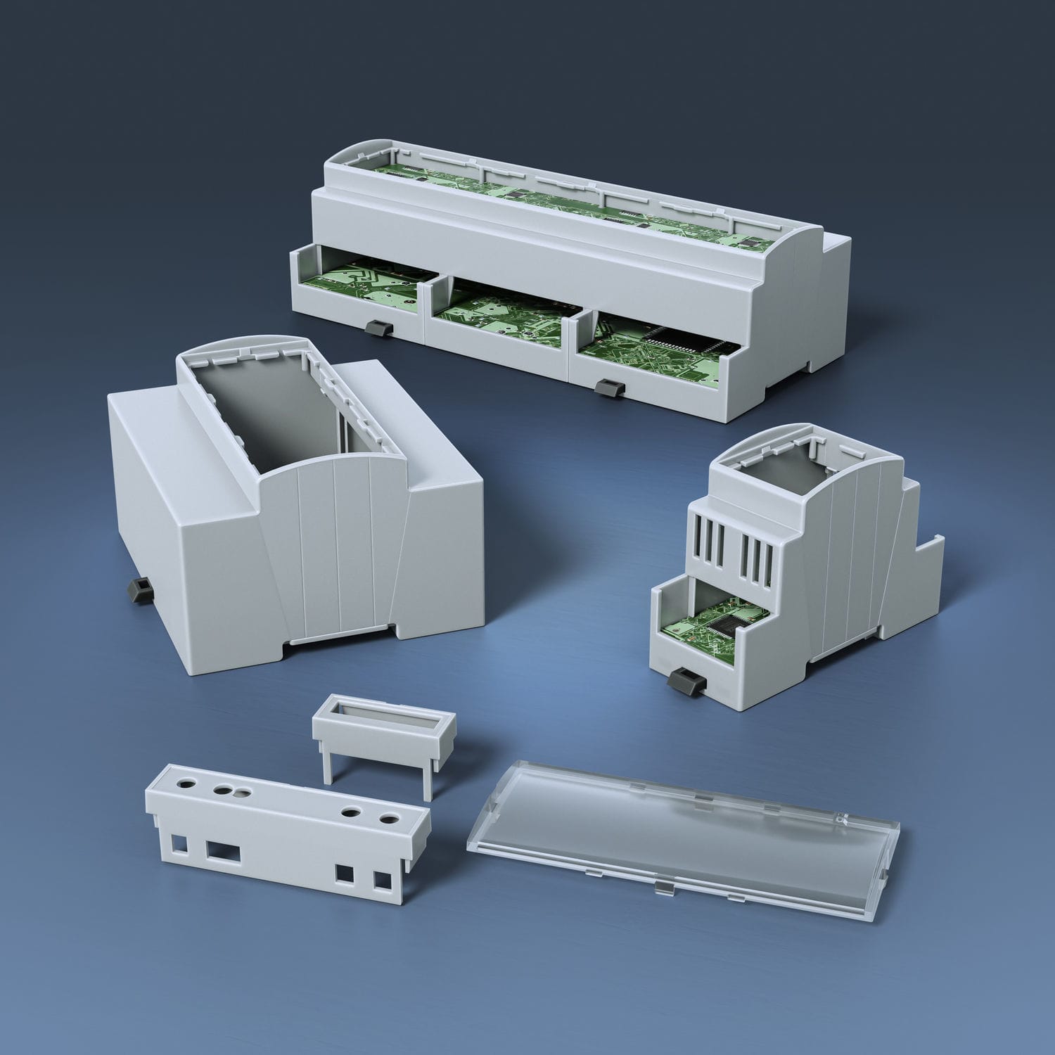 DIN rail enclosure - Modulbox XTS series - Italtronic - modular / ABS / PC