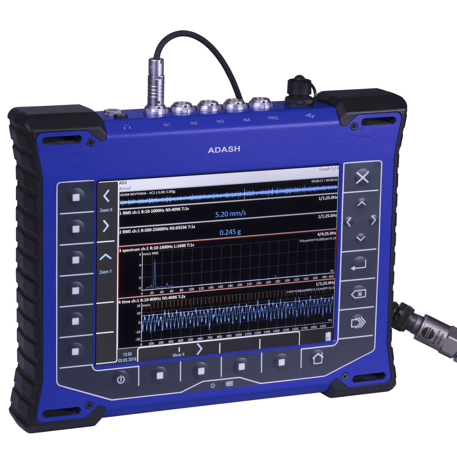 Machine monitoring vibration analyzer VA5Pro Adash for balancing