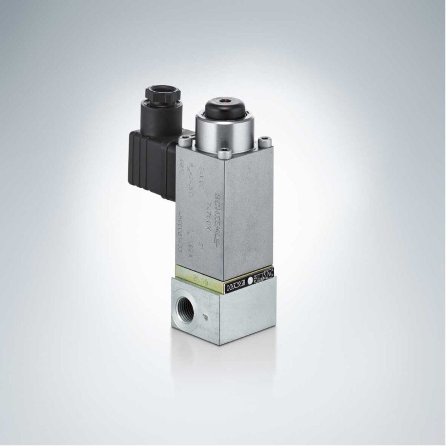 Poppet hydraulic directional control valve W series HAWE Hydraulik SE solenoidoperated