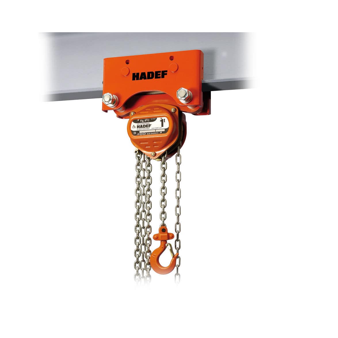 Manual chain hoist 240/12 HR HADEF compact / trolley