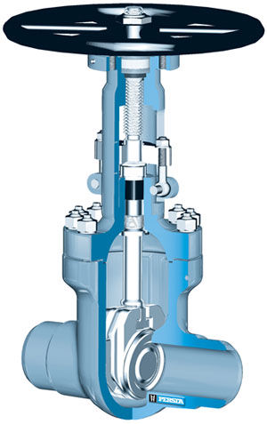 Flexible wedge valve - 700 JJ - Stahl-Armaturen PERSTA - with handwheel ...