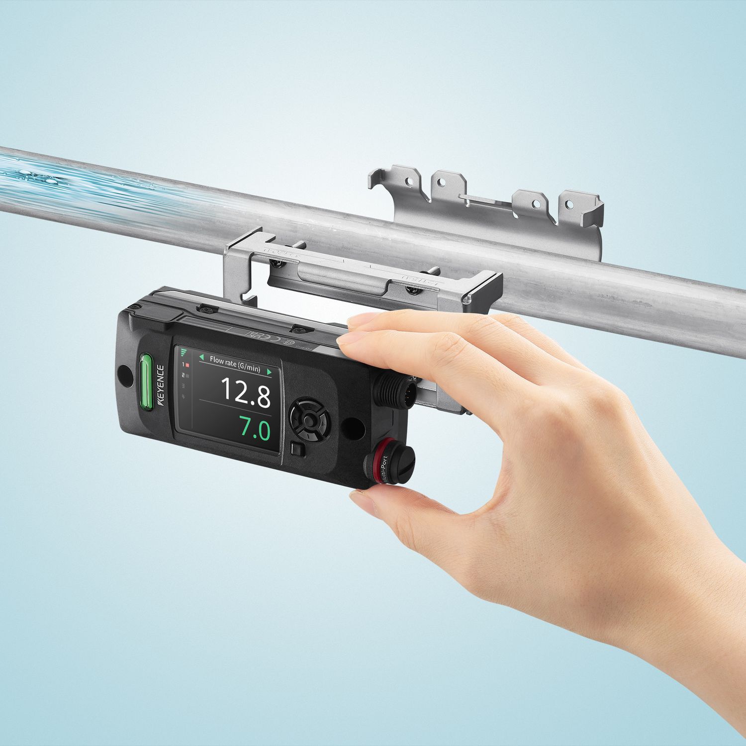 Clampon flow sensor FDH series KEYENCE for water / for oil