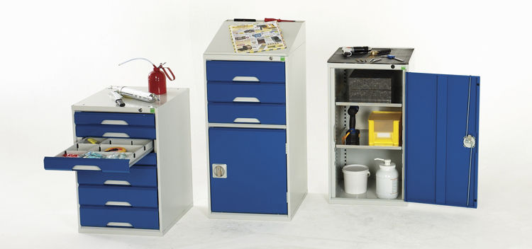 Workshop Cabinet Free Standing With Drawer Metal Max 1