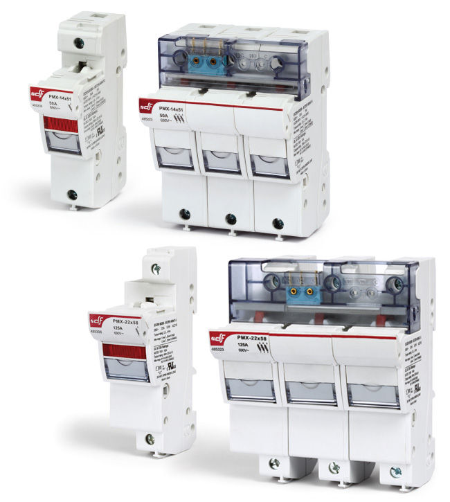 DIN rail mounted fuse holder PMX series DF ELECTRIC IEC / modular