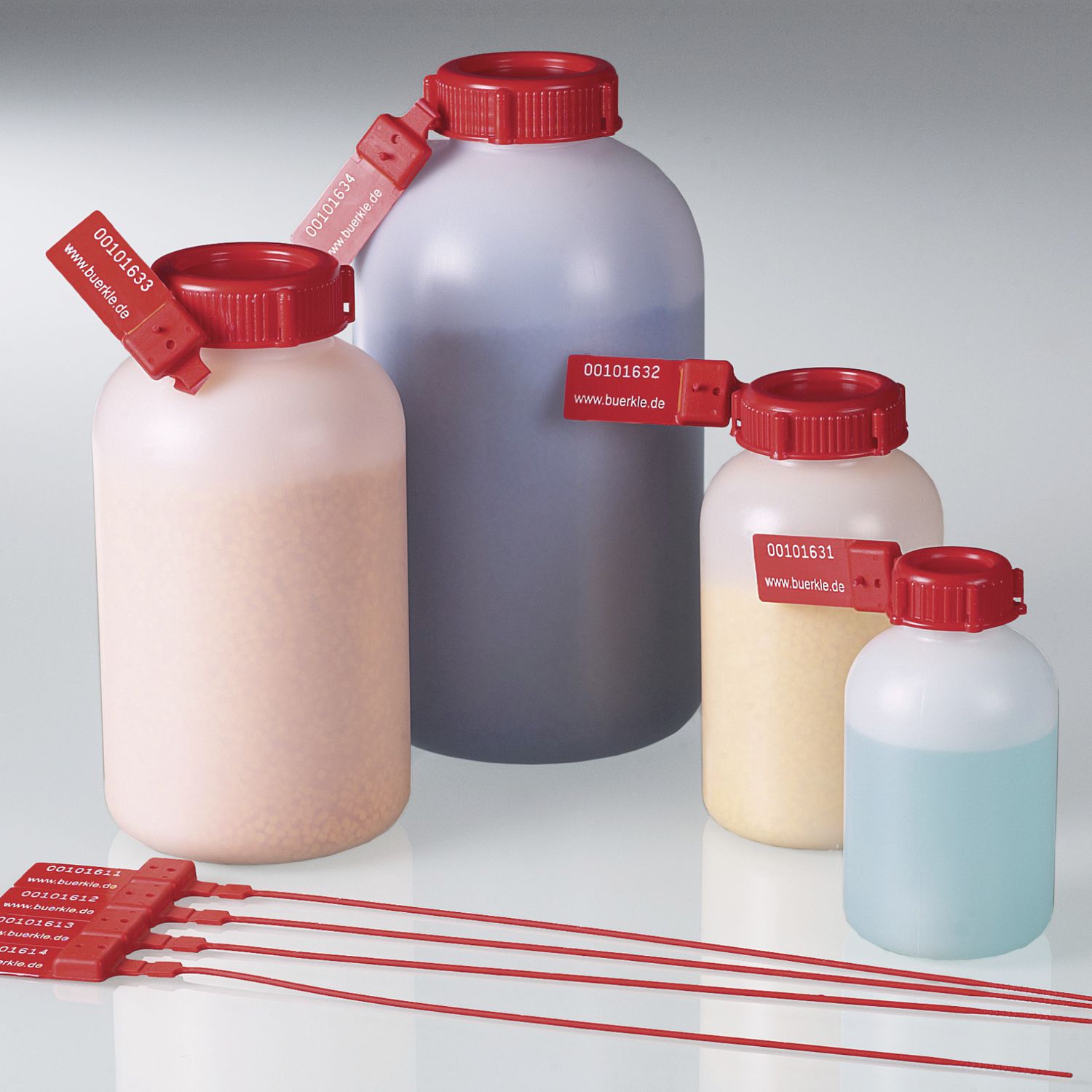 Cylindrical vial 0322 series Bürkle HDPE / with cap / for