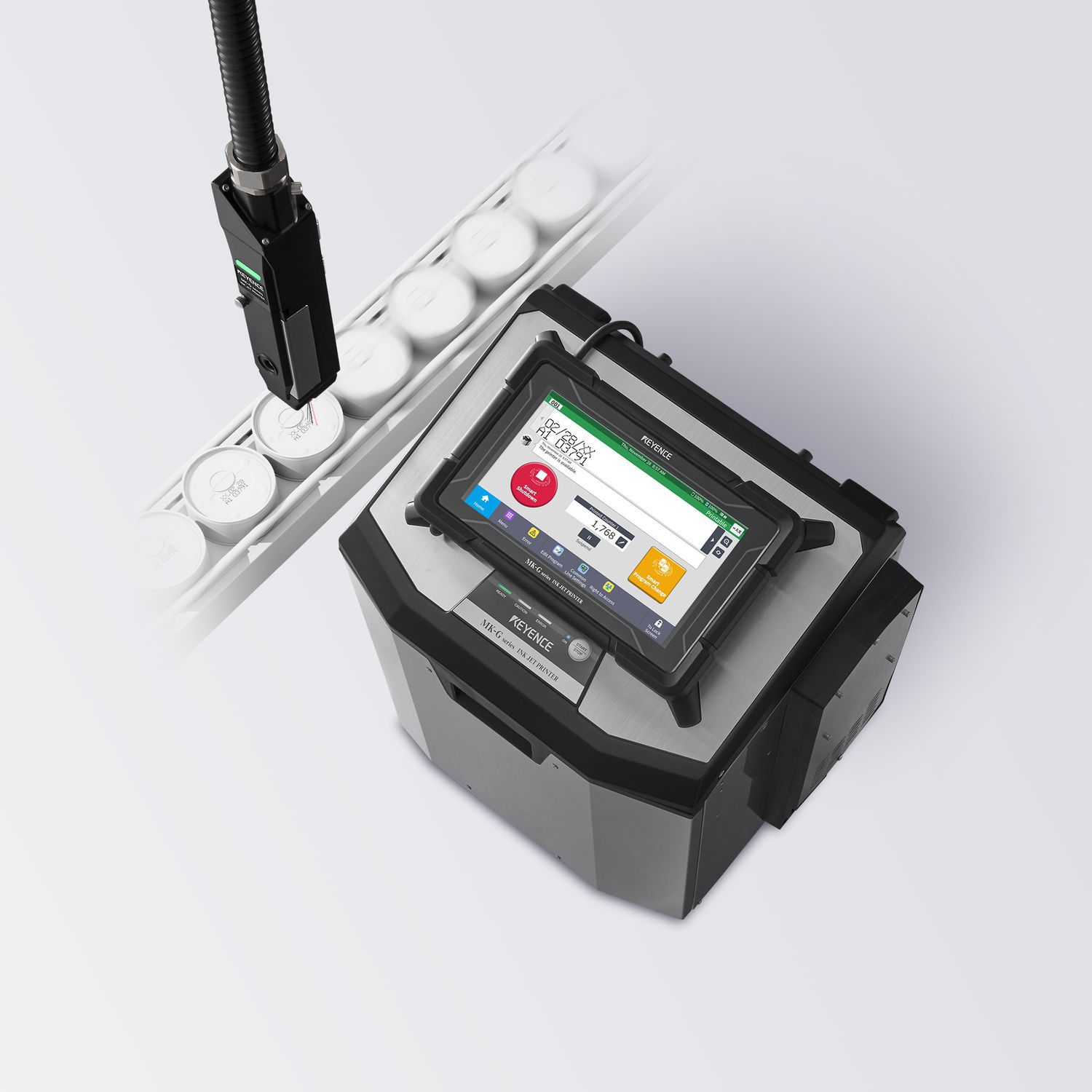 Continuous inkjet printer - MK-G series - Keyence - floor-standing ...