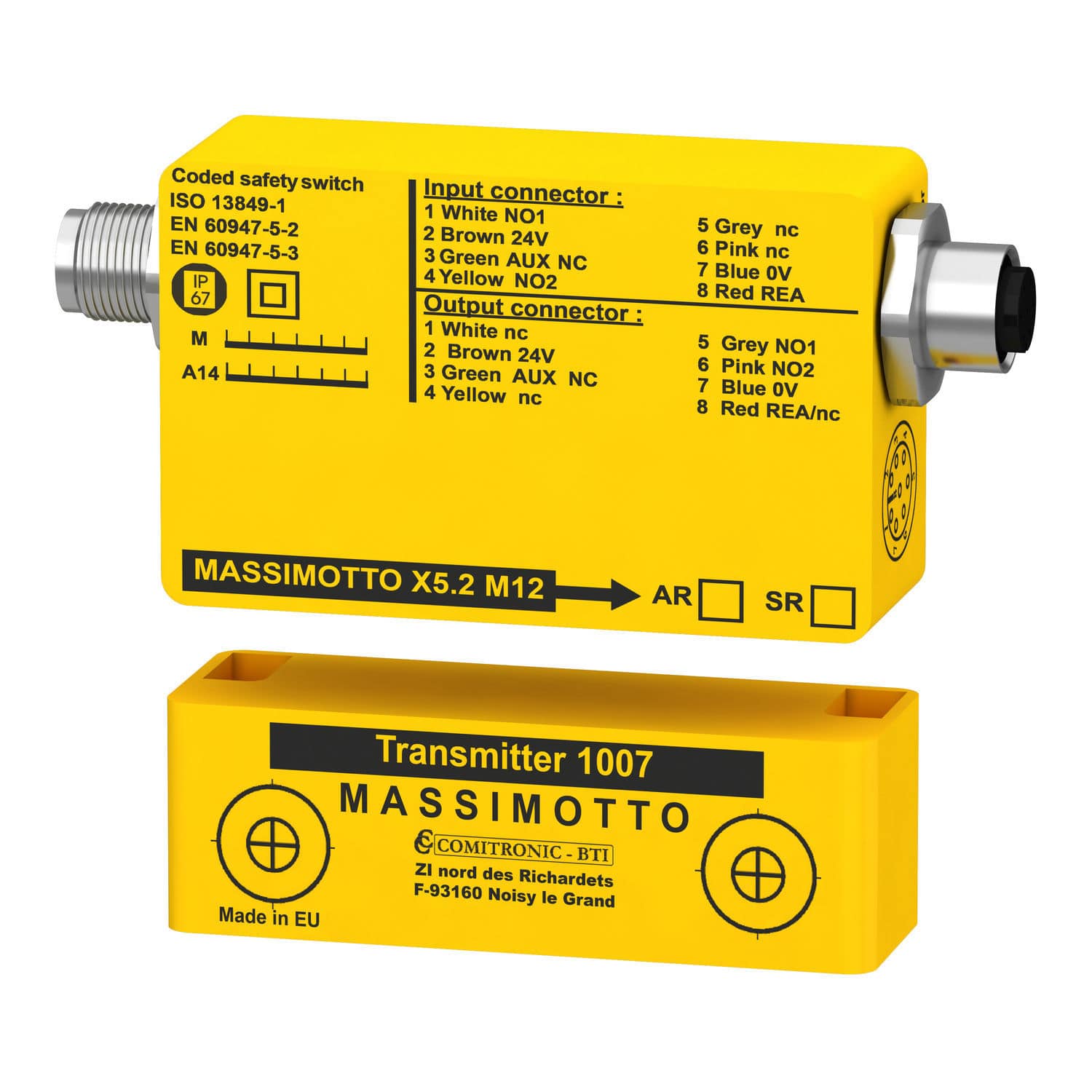 Safety switch MASSIMOTTO X5 series COMITRONIC BTI singlepole