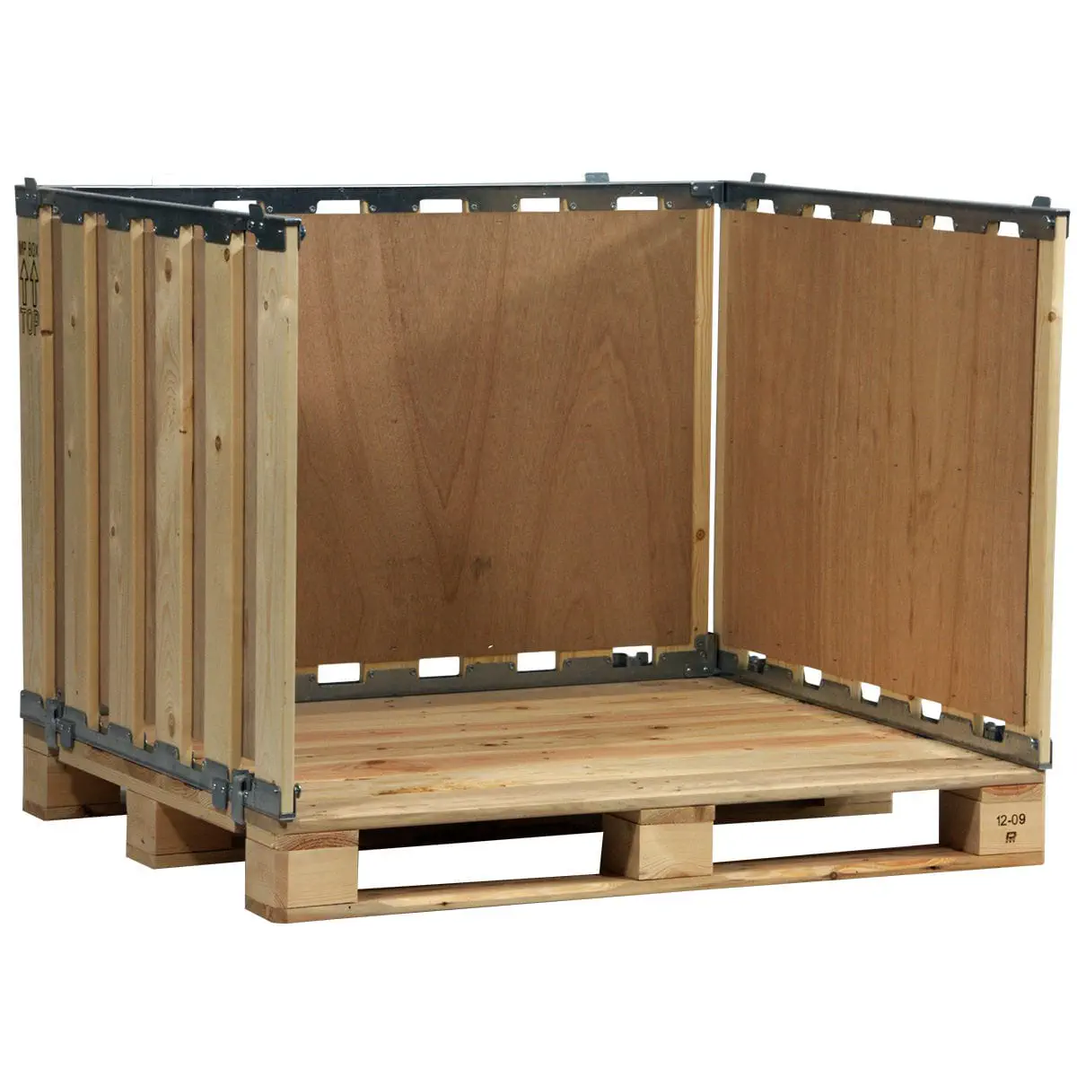 Plywood pallet box - MPB.e70.C - ZAMKO - storage / foldable