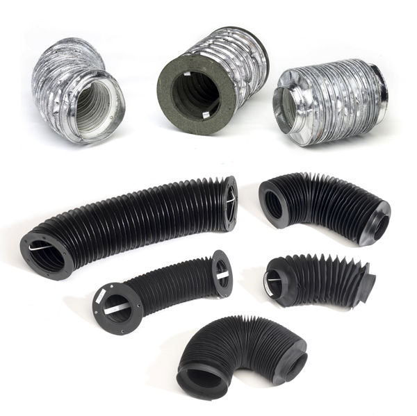 Cylindrical protective bellows tecnifuelle coated fabric