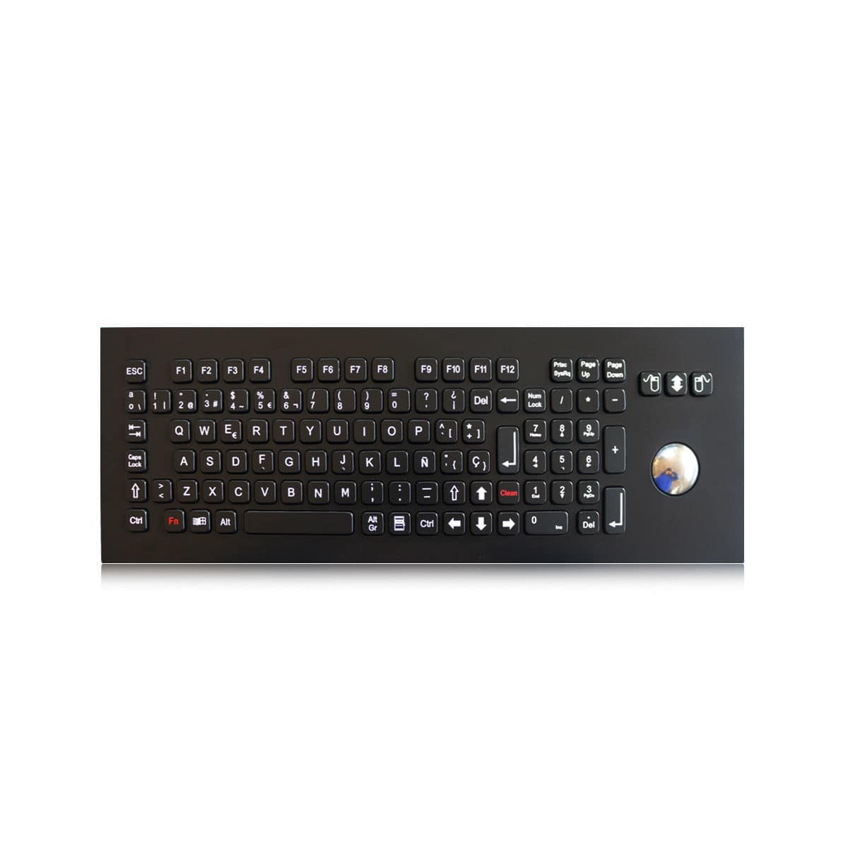 Panel-mount keyboard - K-TEK-A420-OTB-KP-FN-BT-DWP - Key Technology ...