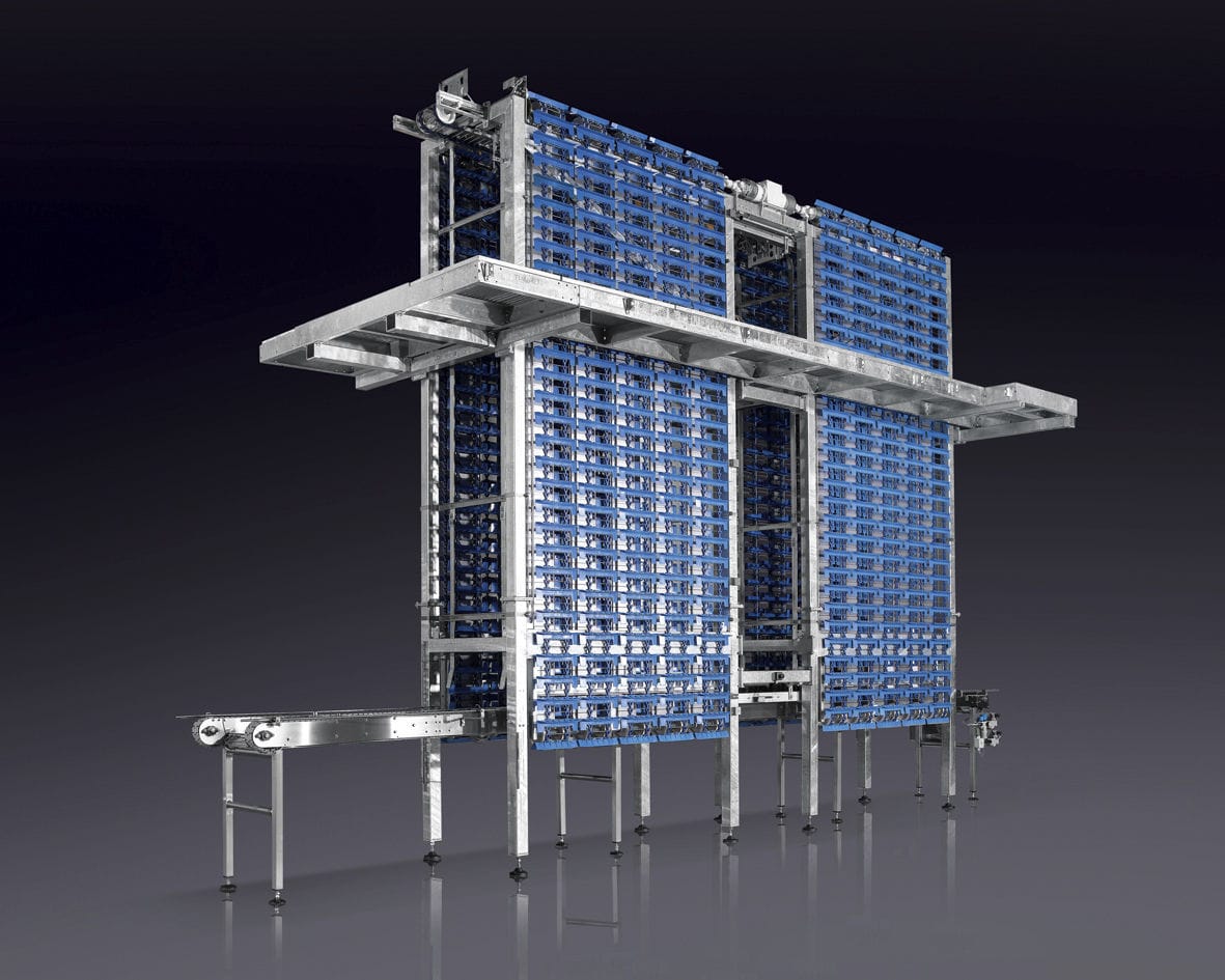 Vertical freezer - MVS - Mecatherm S.A. - process / dynamic / automatic ...