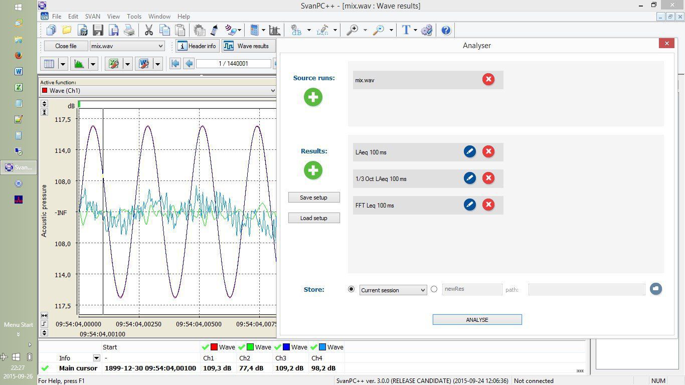 Analysis software - SvanPC++ Wave - SVANTEK Sp. z o.o. - calculation