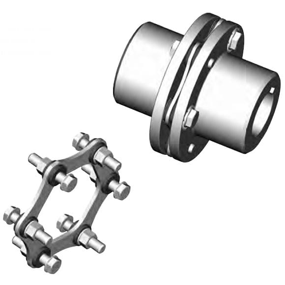 Torsionally rigid coupling SU series Lovejoy disc / zerobacklash