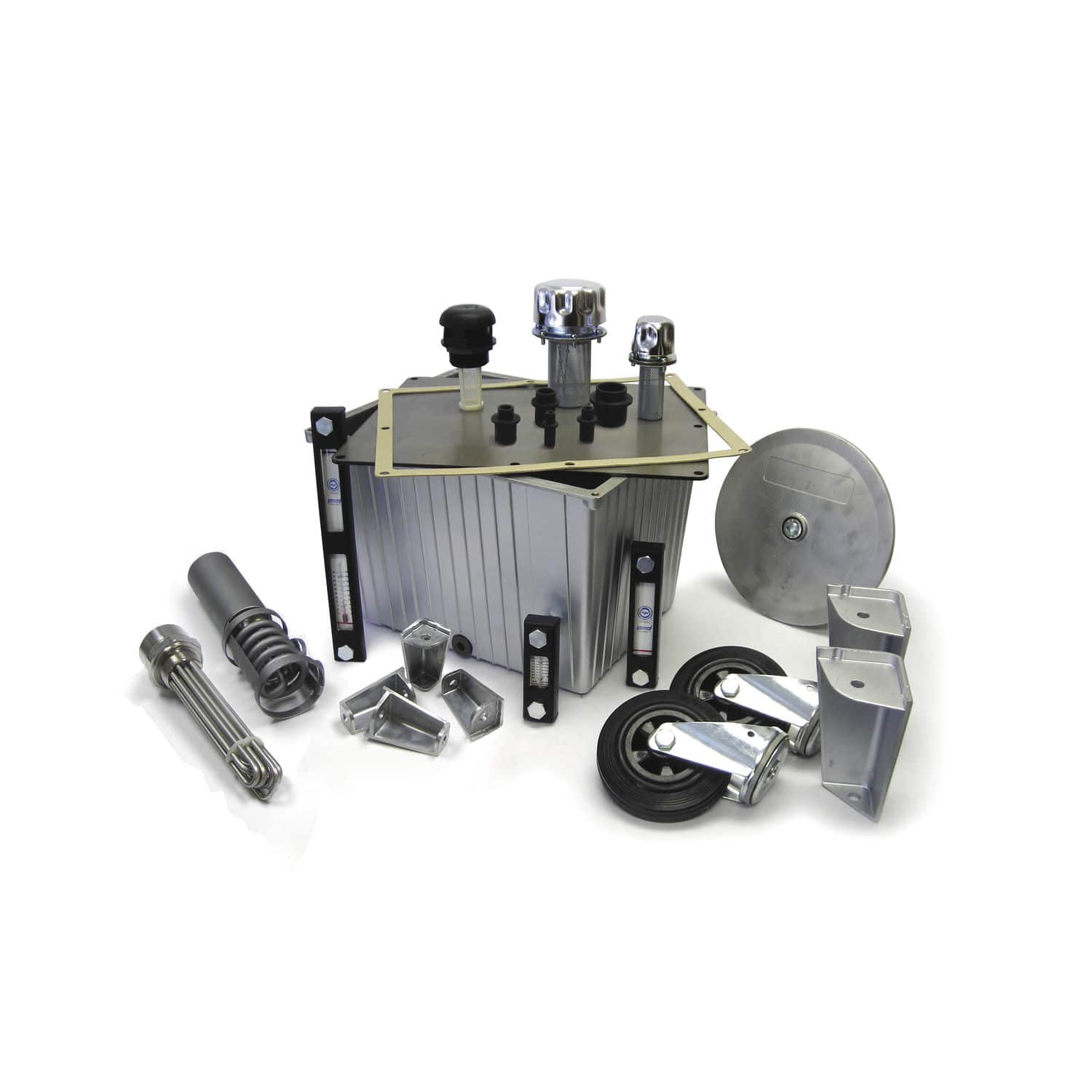 Fluid collection tank Lovejoy oil / for highviscosity liquids