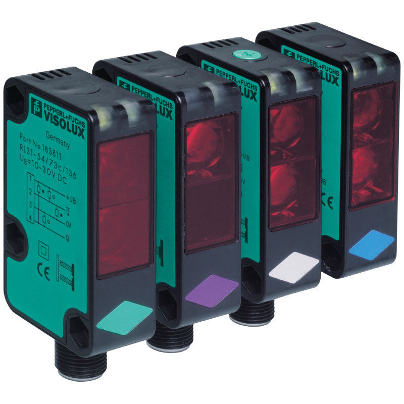 Through-beam photoelectric sensor / rectangular / cylindrical