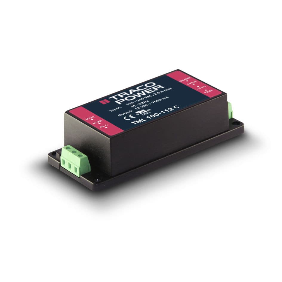 AC DC Power Supply TML 100 Series TRACO Electronic Regulated CE 