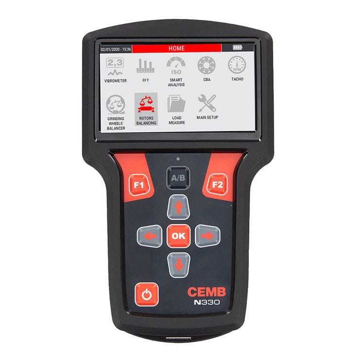 Rotatingmachine balancing vibration meter n330 CEMB portable / FFT / accelerometer