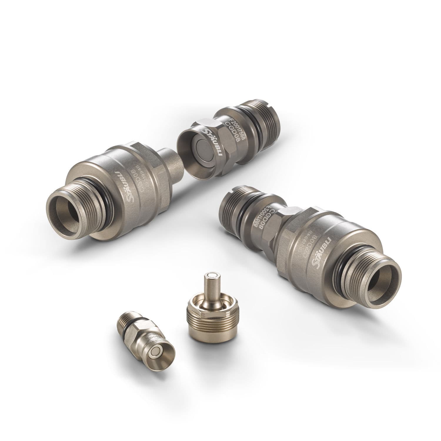 Coolant fitting CGD Stäubli Fluid Connectors quick / nickel