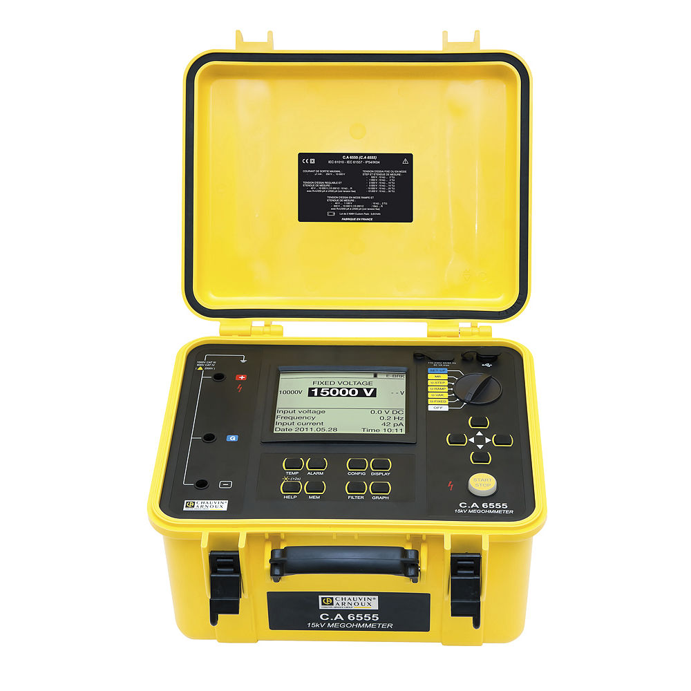 Insulation tester - CA 6555 - CHAUVIN ARNOUX - voltage / resistance ...