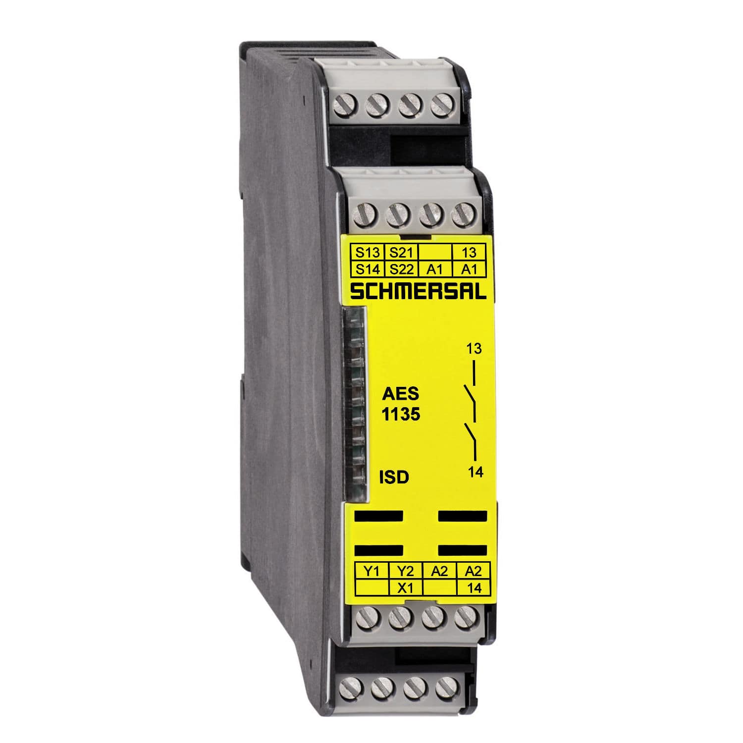 DIN rail safety relay - AES 113x series - SCHMERSAL - single-channel