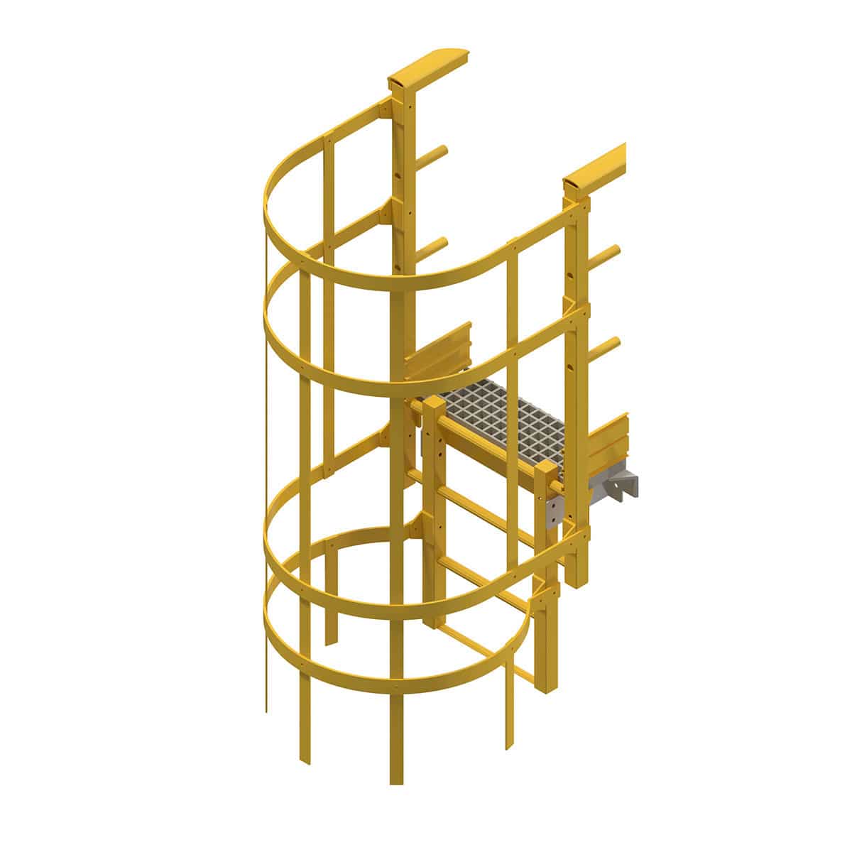 FRP ladder Meiser platform / with safety cage