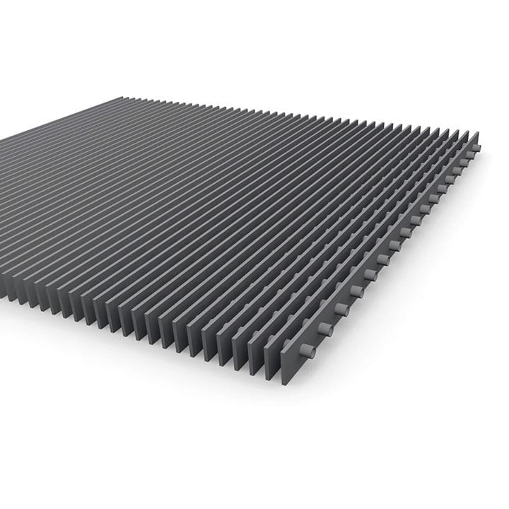 Aluminum grating - Meiser - steel / finned / industrial