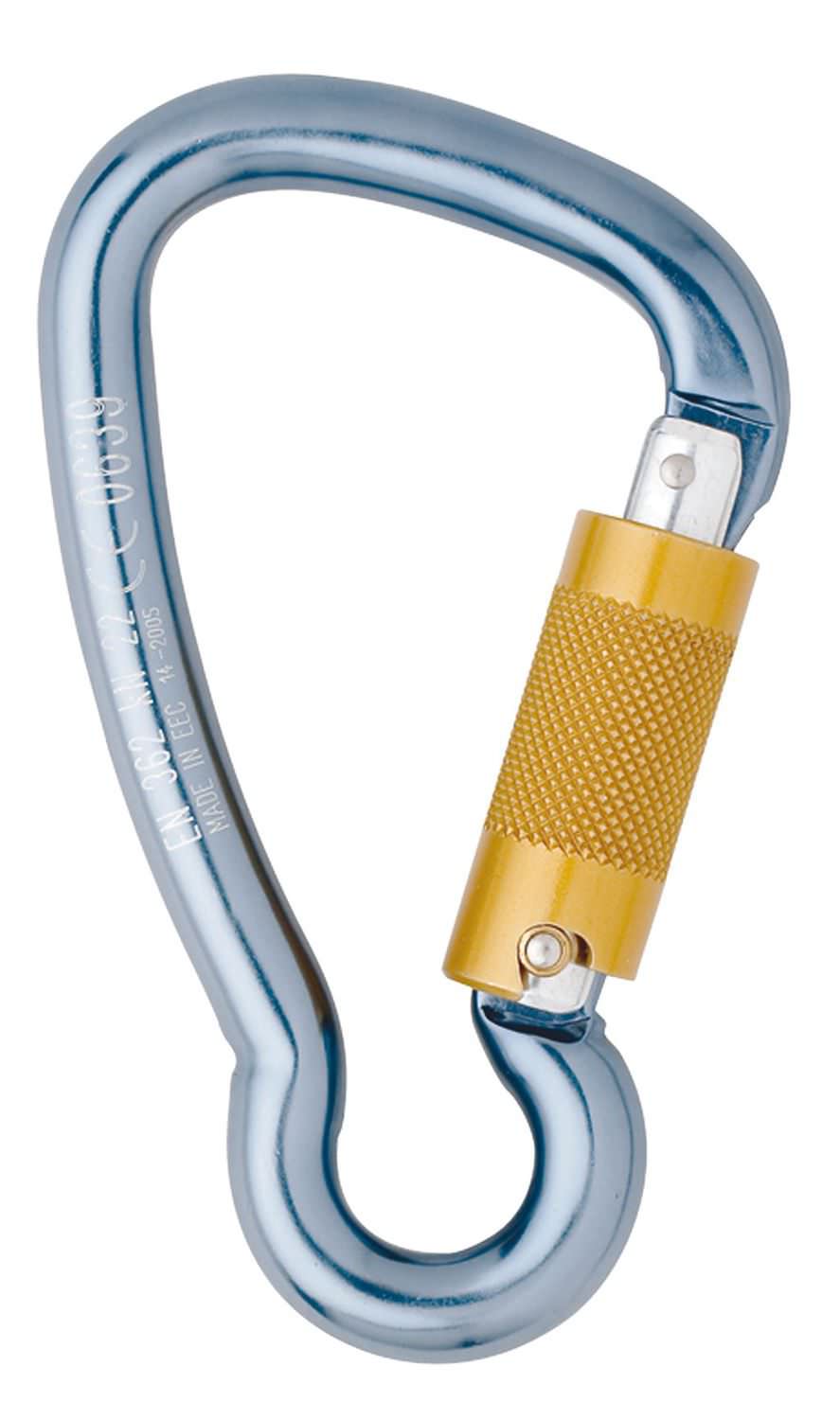 Locking carabiner 7 22 kN HARNESS TRIPLELOCK Edelrid asymmetrical