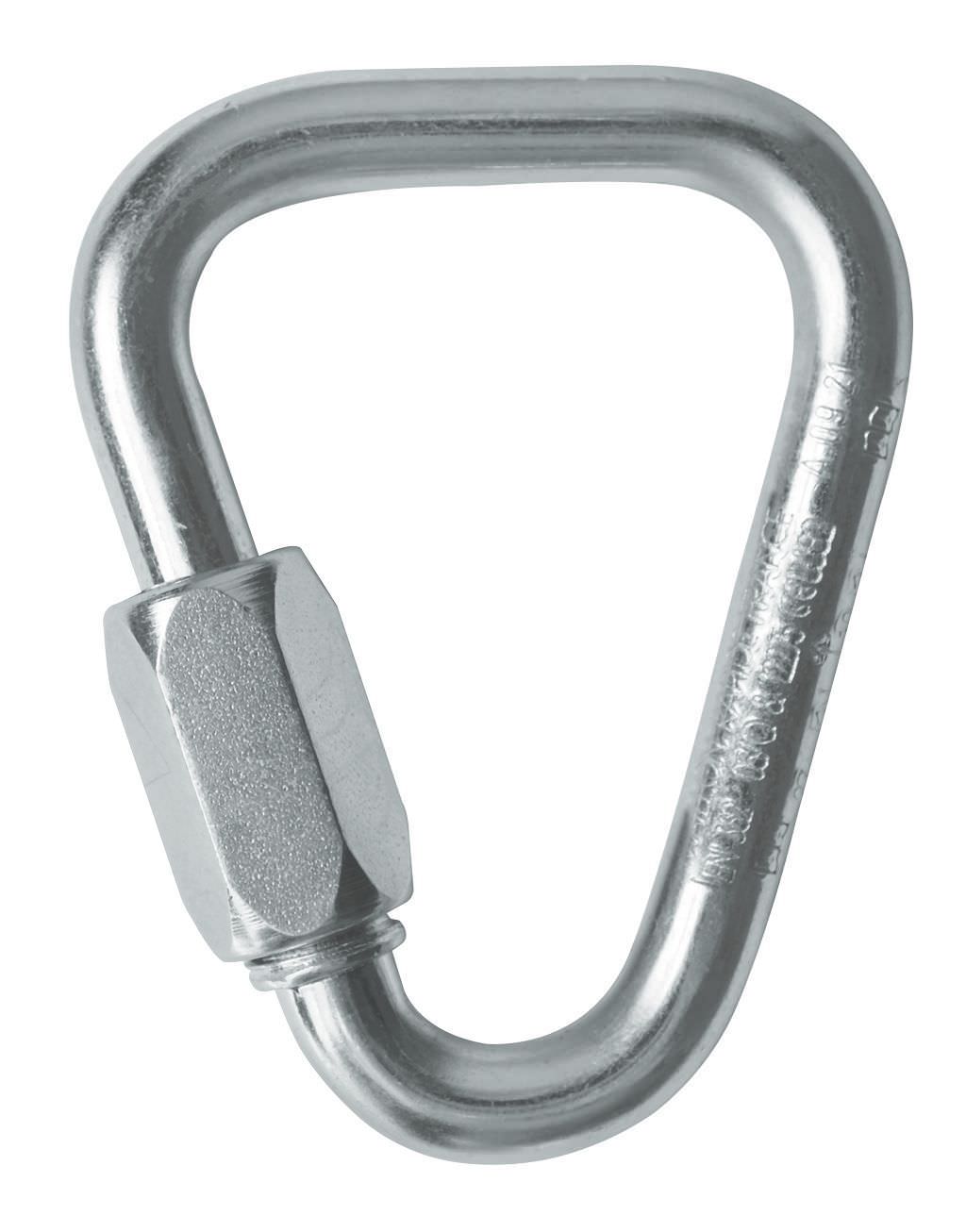 Locking carabiner TRIANGLE Edelrid metal / asymmetrical