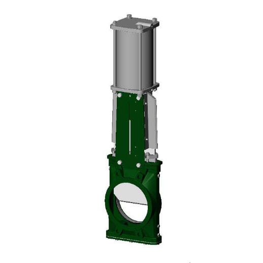 Silo valve VGS340003 TECOFI knife gate / pneumaticallyoperated / for wastewater