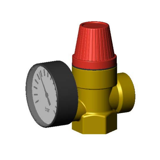 Compressed air safety valve SR1 series TECOFI for water