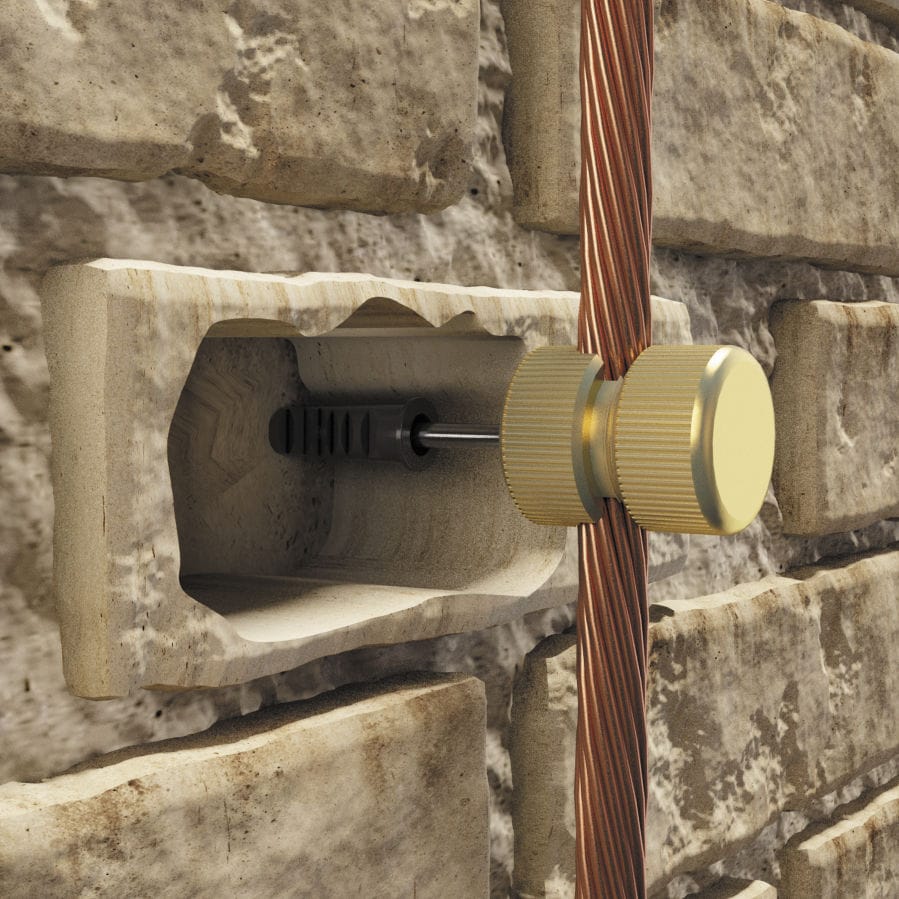 Cable clip / nylon / stainless steel / brass GRAPA PARA CABLE / NAVAL