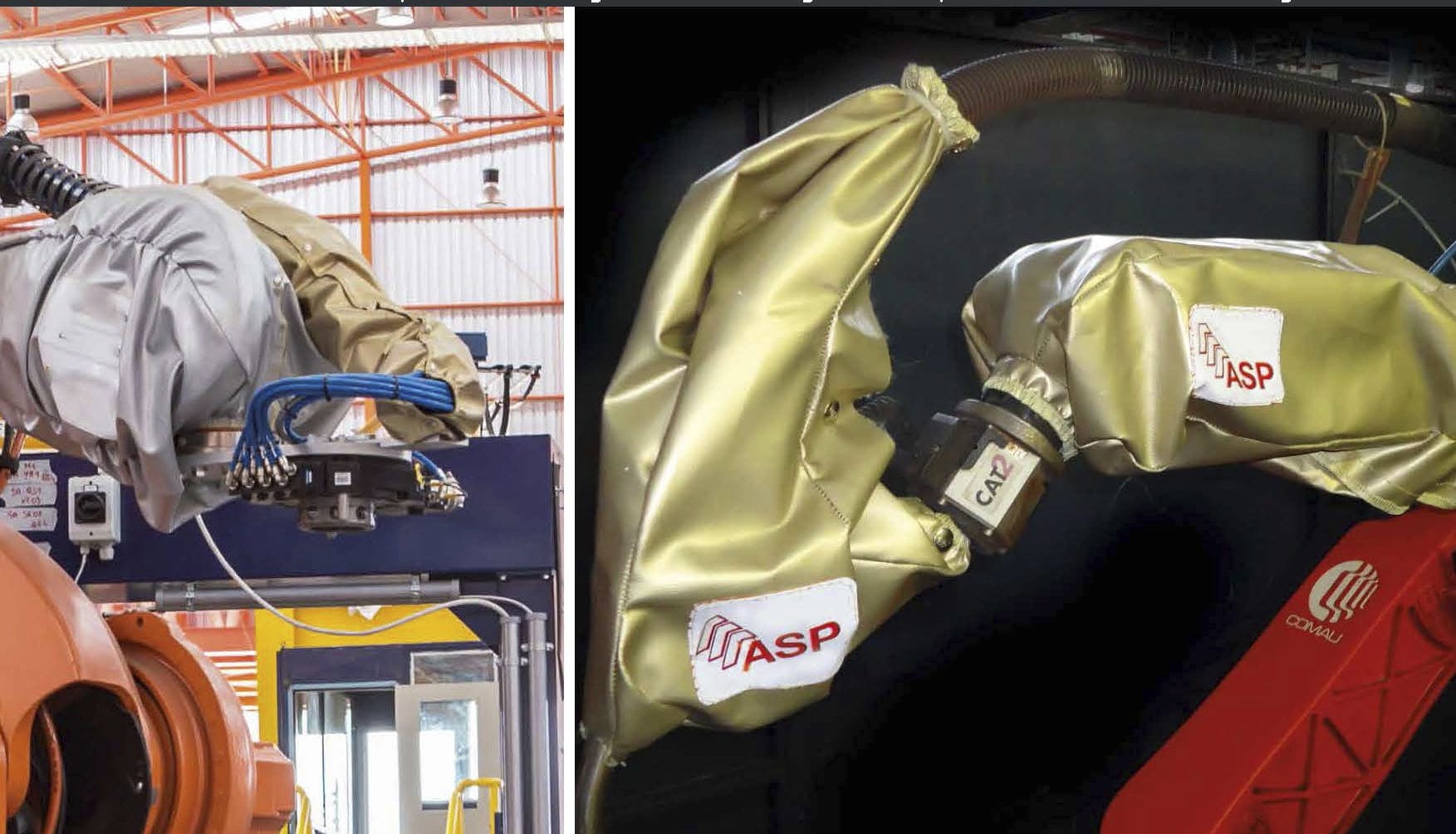 Foundry Robot Protection Foundry robot protective cover - TKS-ALU / TEXALIS / TIFFON-GREEN - ASP ...