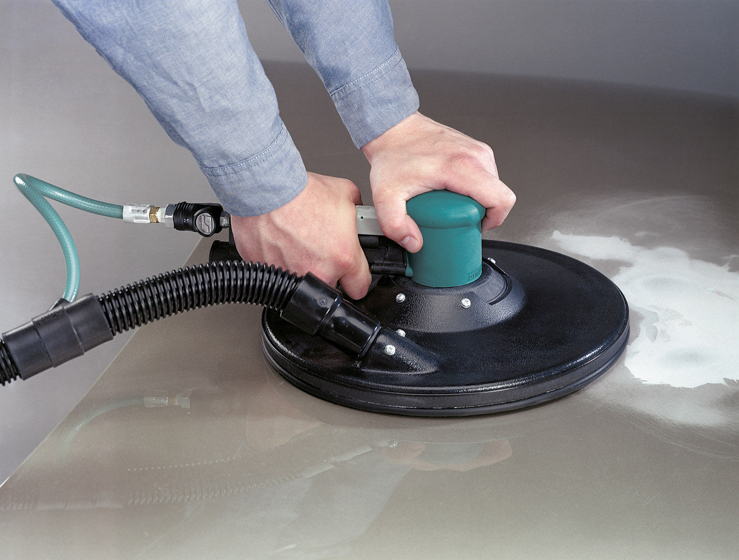 Orbital Sander Pneumatic For Metal Central Vacuum Compatible