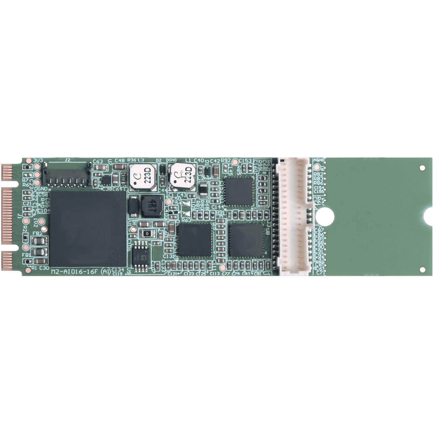 Analog I/O card M.2AIO1616F ACCES I/O Products, Inc. 16channel
