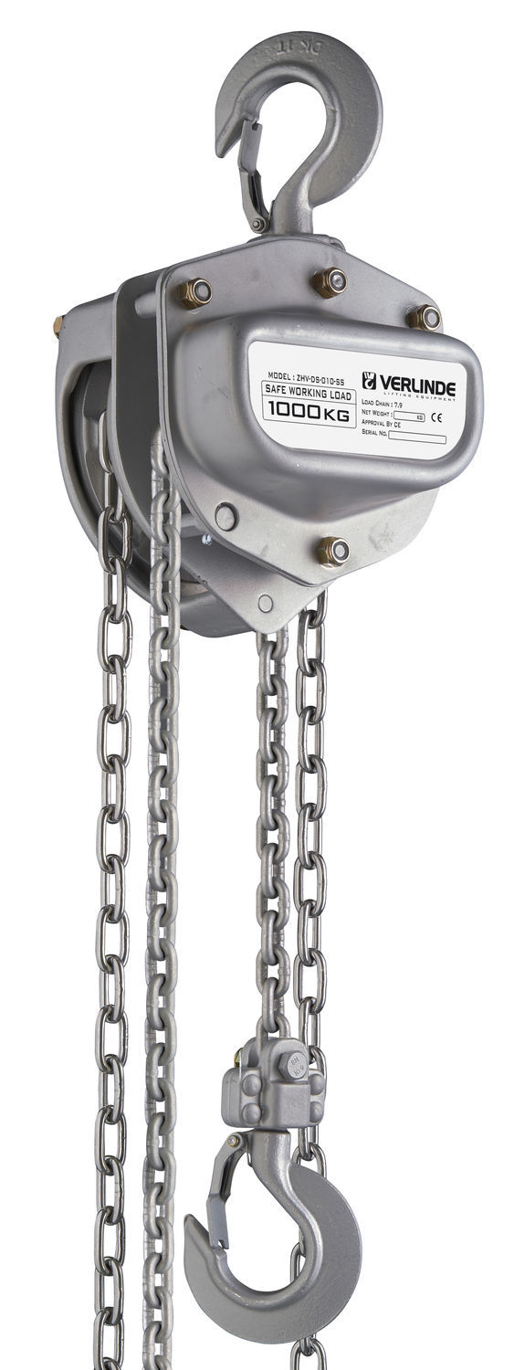Manual chain hoist - ZHV series - VERLINDE - compact / corrosion-resistant