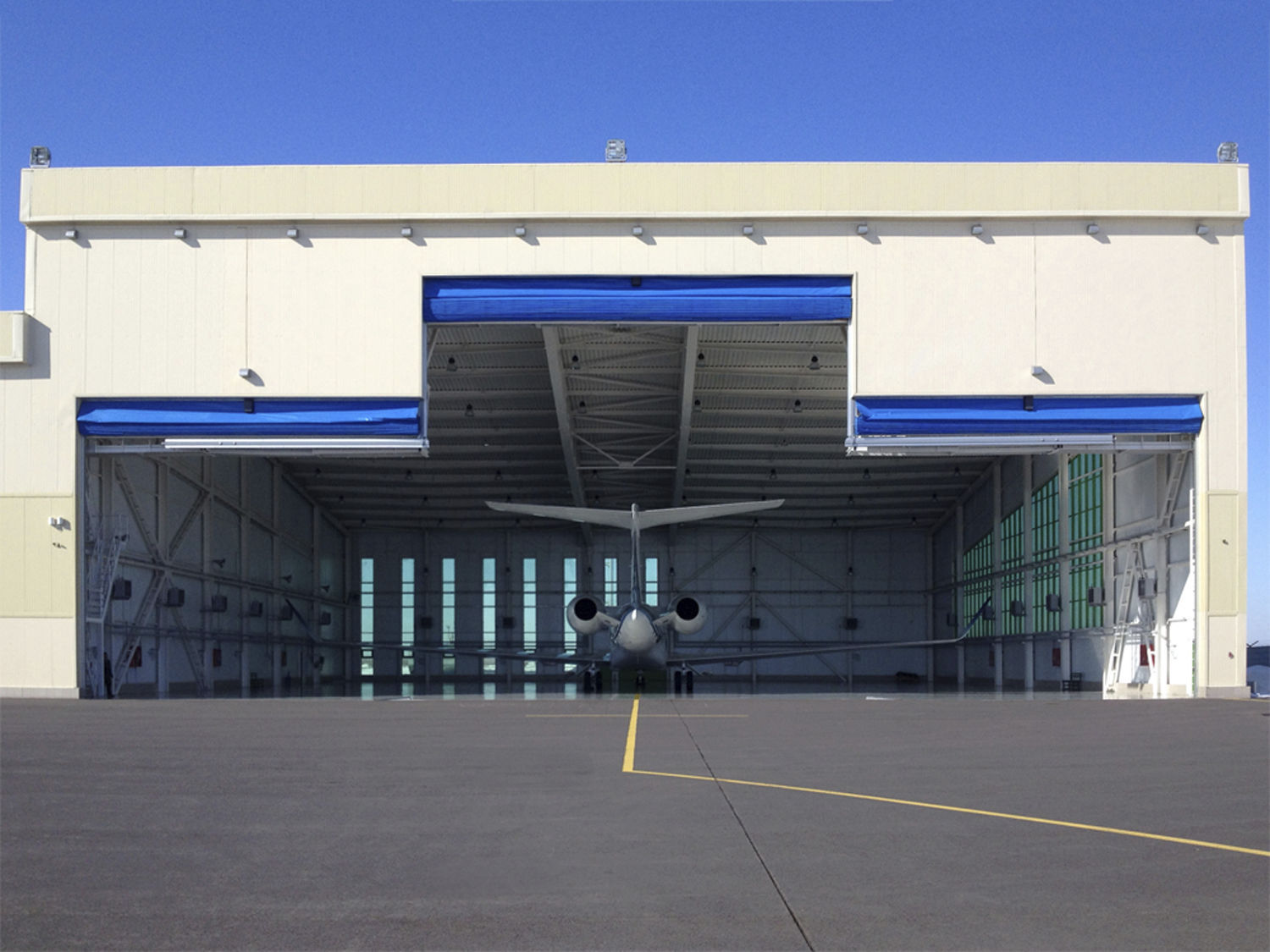 Aircraft hangar door - Champion Door - multi-leaf / fold-up / fabric