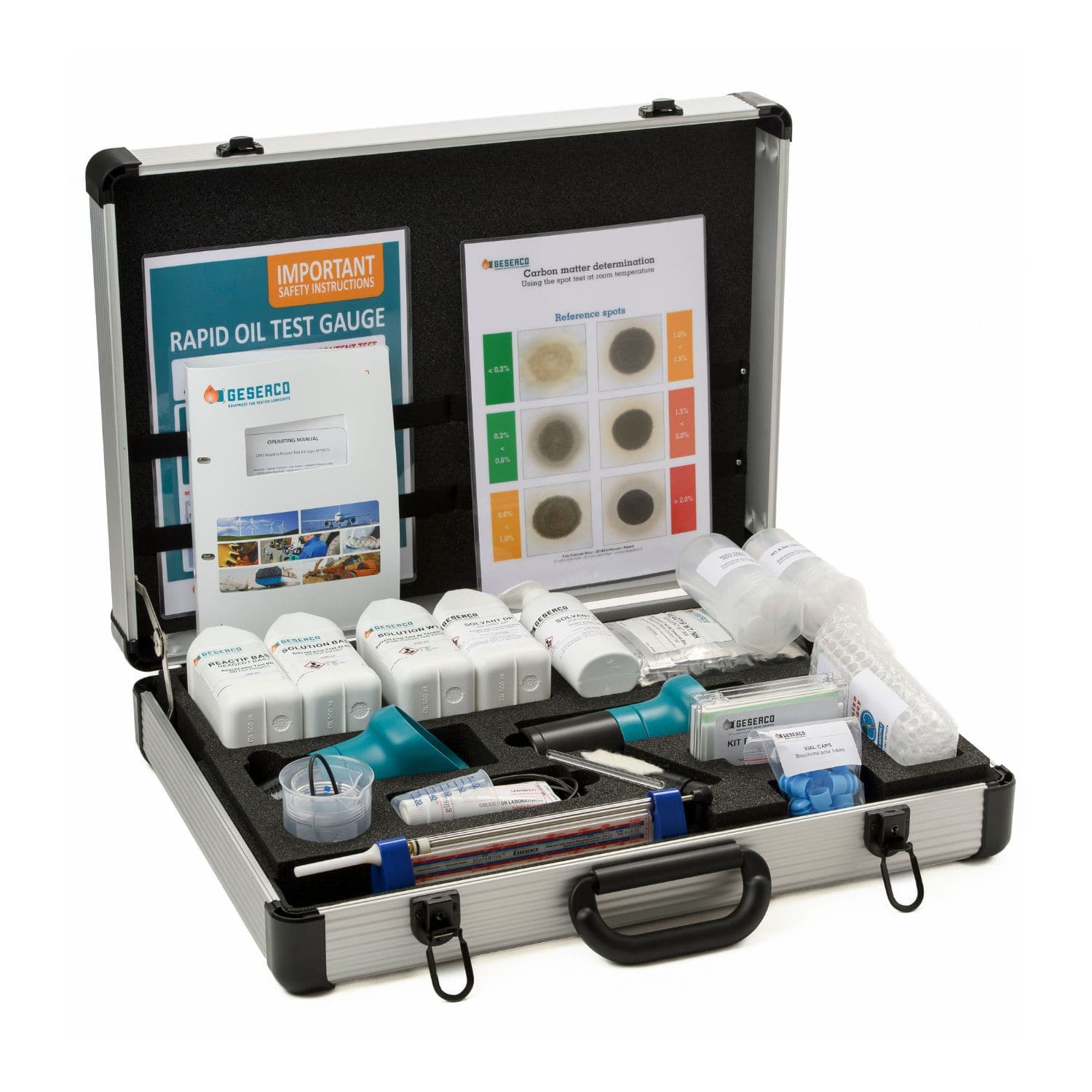 Engine oil test kit CM1 GESERCO alkalinity / contamination / dilution