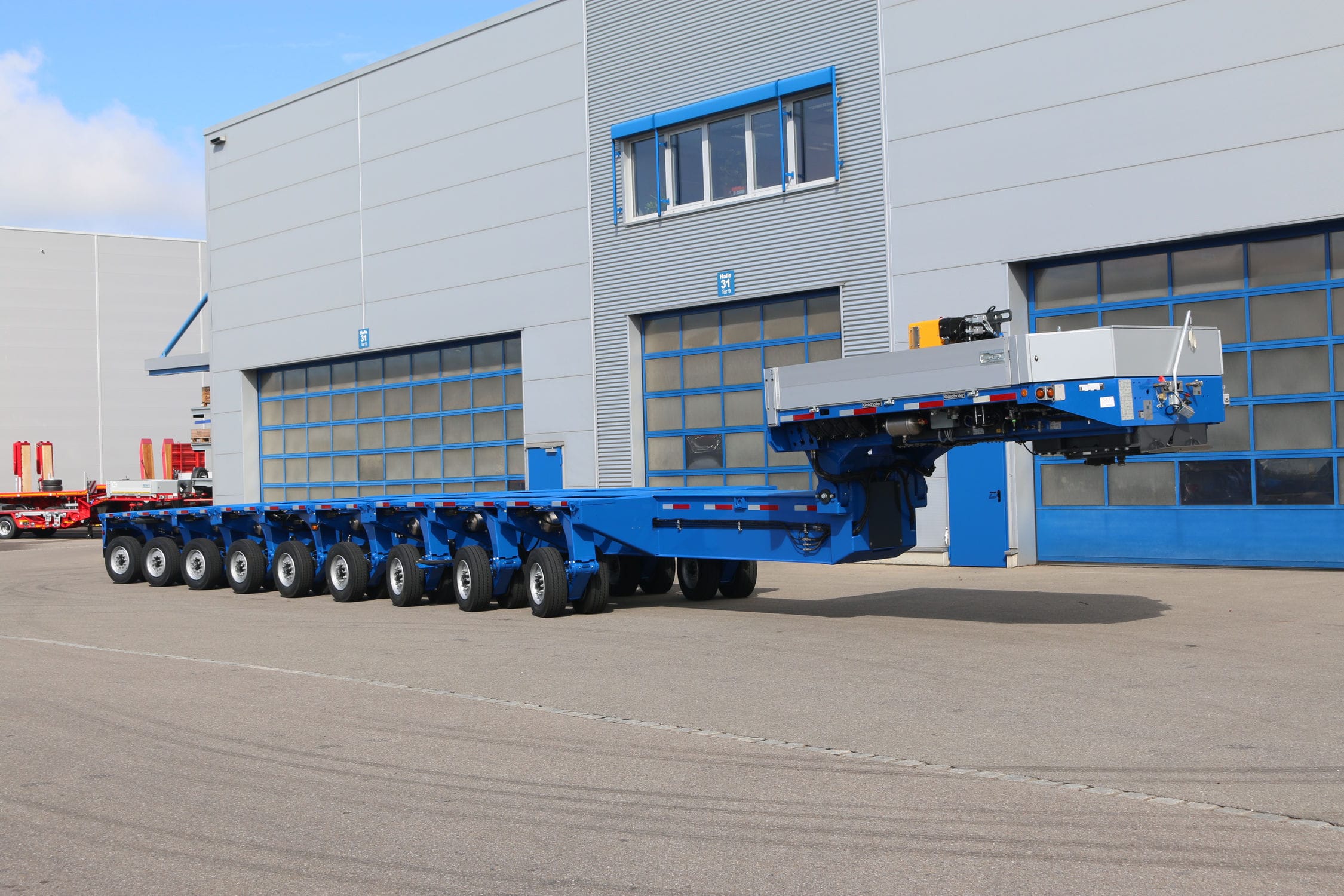 Flatbed semi-trailer - STZ-P 9 - Goldhofer - gooseneck / more than 6 axles  / towed