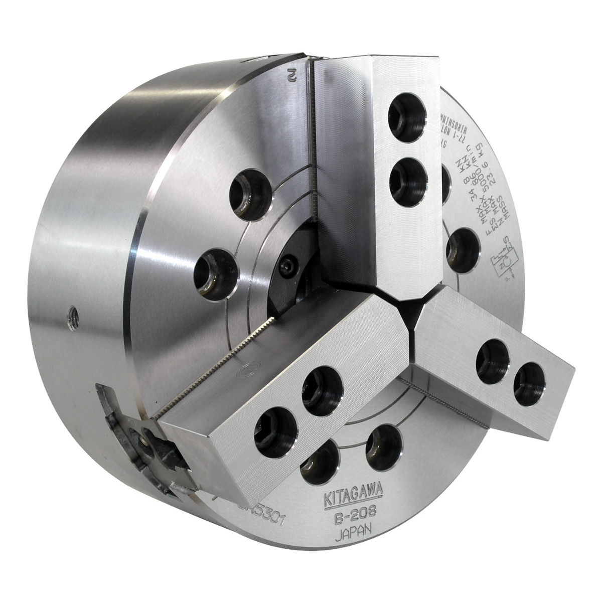 Power chuck B208 Kitagawa Europe 3jaw / throughhole / alloy