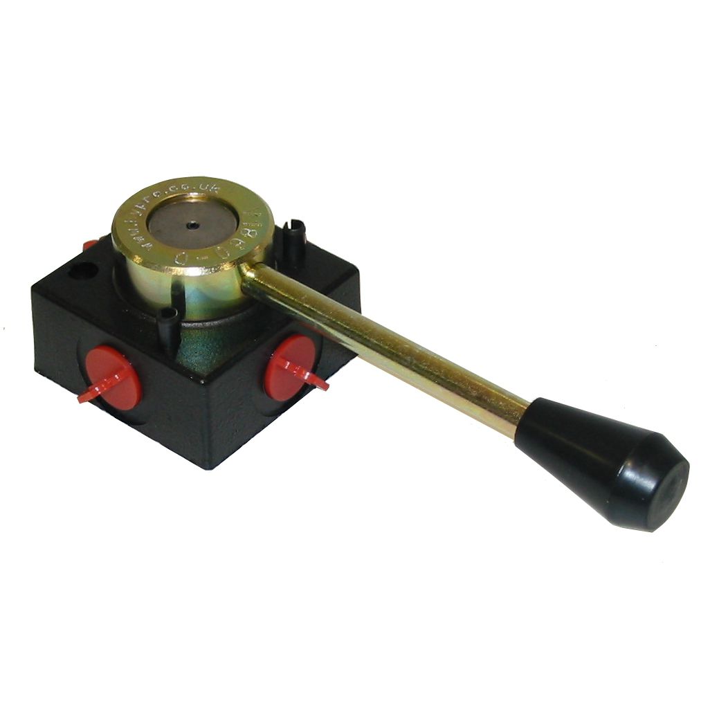 Rotary hydraulic directional control valve V1860 Hydraulic Projects leveroperated / compact