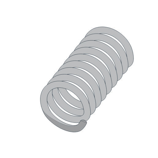 Compression spring HELICAL wire / chrome / alloy