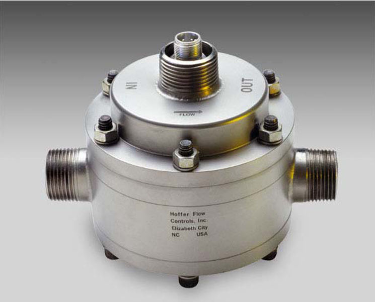 Oval gear flow meter HOG series Hoffer Flow Controls for oil / in