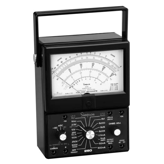 Analog multimeter 2606XLM, 2606LPM series Simpson portable